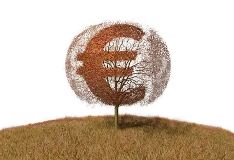 Euro sign on a tree Stock-Illustration