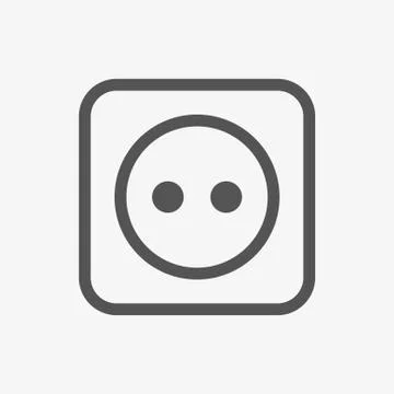 Euro socket icon stock vector illustration flat design Stockillustratie