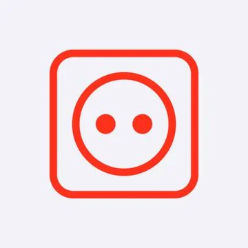 Euro socket icon stock vector illustration flat design イラスト素材