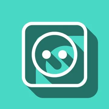 Euro socket icon stock vector illustration flat design イラスト素材