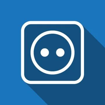 Euro socket icon stock vector illustration flat design Stock Illustration