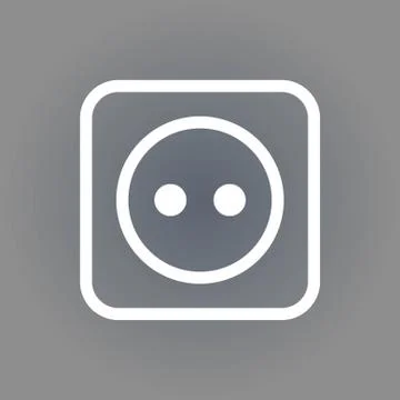 Euro socket icon stock vector illustration flat design Stock Illustration