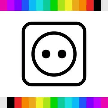 Euro socket icon stock vector illustration flat design イラスト素材