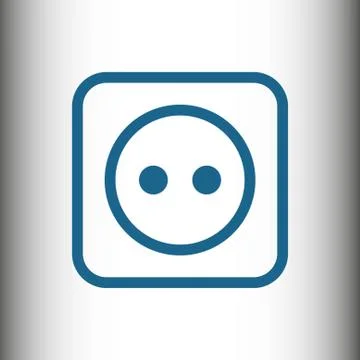 Euro socket icon stock vector illustration flat design Stockillustratie