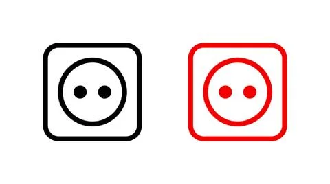 Euro socket icon stock vector illustration flat design 스톡 일러스트