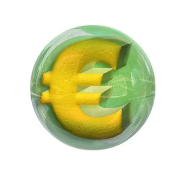 Euro in a sphere Stock Illustration