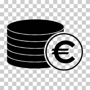 Euro stack coin, flat icon money design, cash sign vector illustration Stock Illustration