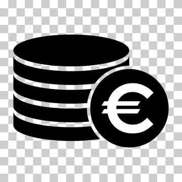Euro stack coin, flat icon money design, cash sign vector illustration イラスト素材