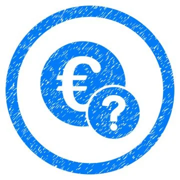 Euro Status Rounded Grainy Icon Stock Illustration