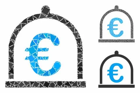 Euro storage Mosaic Icon of Bumpy Elements Stock Illustration
