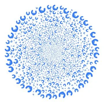 Euro Swirl Exploding Globula 스톡 일러스트