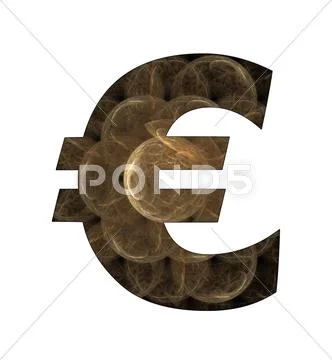 Euro symbol with abstract design Stock Illustration