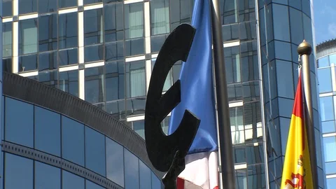 Euro symbol Brussels Stock Footage 128902308