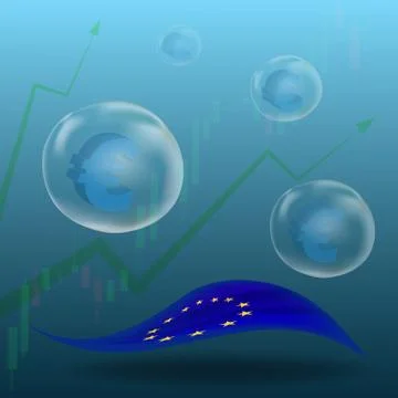 Euro symbol in bubble Illustrazione stock