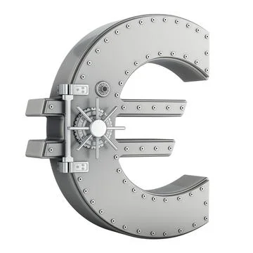 Euro symbol as combination safe box, 3D rendering Stock-Illustration