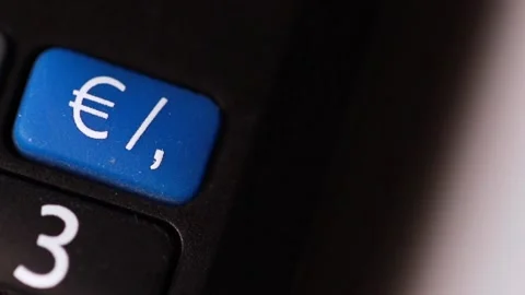 A euro symbol as a key Stock-Footage 148373434