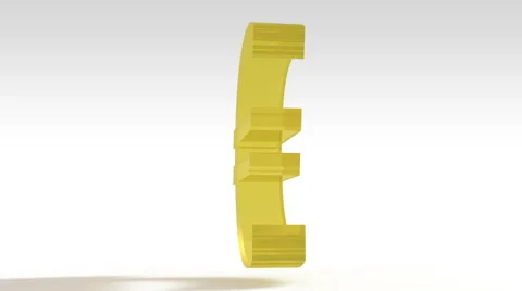 Euro Symbol turning loop Stock Footage 40125762