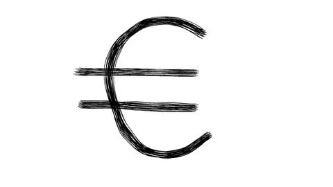 Euro Symbol on White Background Scribble Animation Doodle Cartoon 4K 스톡 동영상 72442235