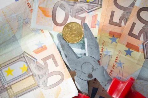 Euro under pressure Stock Photos