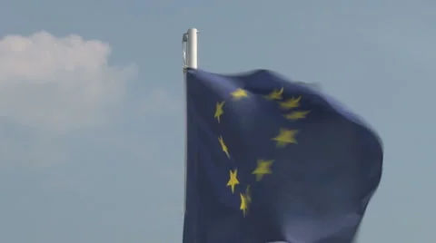 Euro union flag Stock Footage 6571089