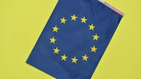 Euro union flag Stock Footage 297884798