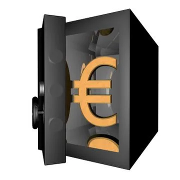 Euro in vault Ilustración de archivo