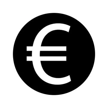 Euro vector icon Stock Illustration