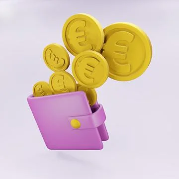 Euro wallet Stock Illustration