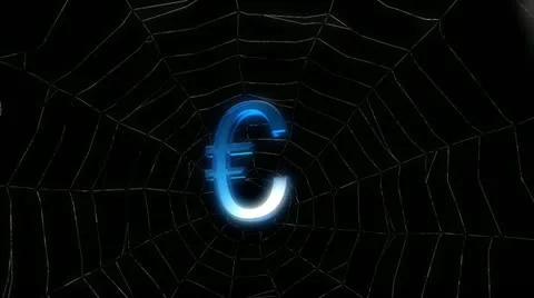 Euro on web with alpha channel Stock Footage 22011707