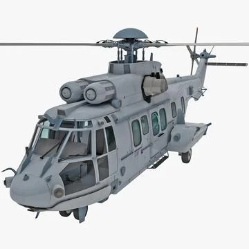 Eurocopter EC725 Caracal Tactical Transport Helicopter 8 3D Model