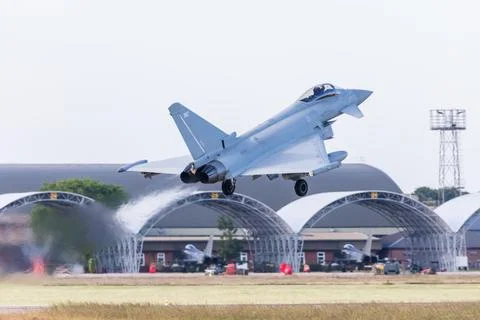 Eurofighter Typhoon taking off Stock Photos