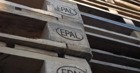 Europalette stack exterior 스톡 동영상 238632692