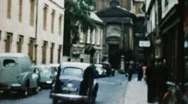 Europe City And Traffic (Old Film - Archival 1960S) Stock Footage