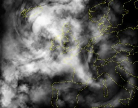 Europe cloud Stock Illustration