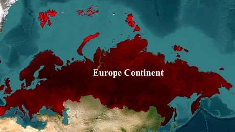Europe Continent Map Animation Stock Footage 343837963