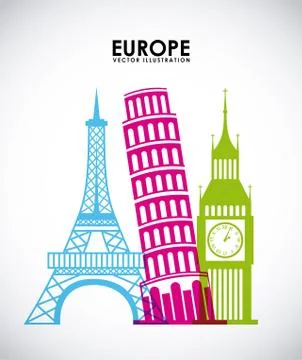 Europe countries design, vector illustration eps10 graphic Illustrazione stock