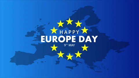 Europe day map banner Stock-Footage 339299555