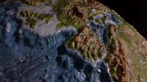 Europe Earth Globe 3D Rotating Stock Footage 72905417