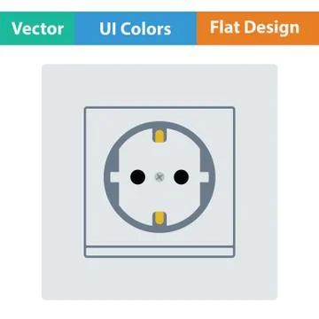 Europe electrical socket icon 스톡 일러스트