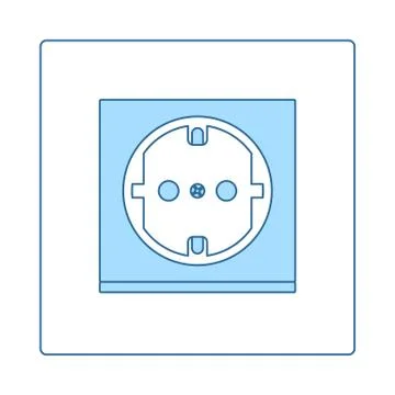 Europe Electrical Socket Icon Stock Illustration