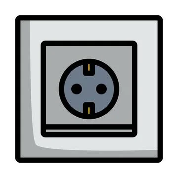 Europe Electrical Socket Icon Stock Illustration
