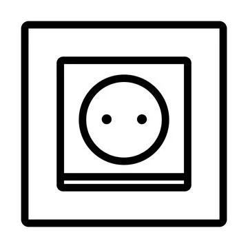 Europe Electrical Socket Icon Stock Illustration