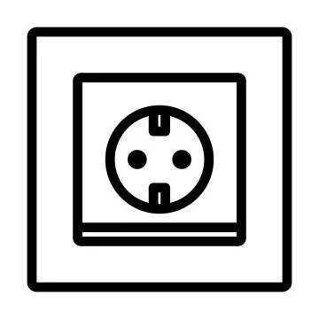Europe Electrical Socket Icon Stock Illustration