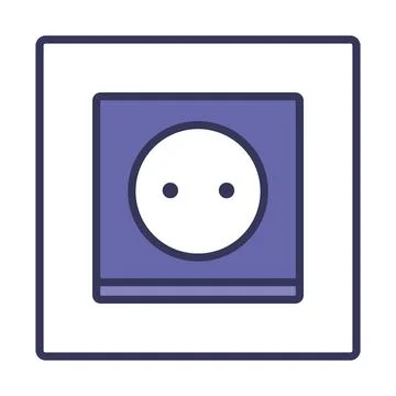 Europe Electrical Socket Icon Stock Illustration