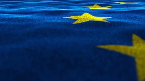 Europe Flag, Big Version, Background, Move Camera Video stock 50774230