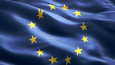 Europe Flag Stock Footage 235854946