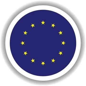 Europe flag round shape Stock Illustration