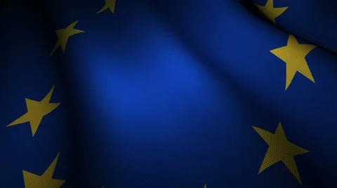Europe Flag  Waving Stock Footage 41953379