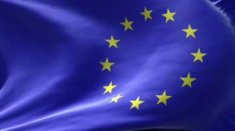 Europe flag waving seamless loop  4K Stock Footage 49065342