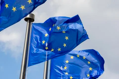 Europe flags Stock Photos